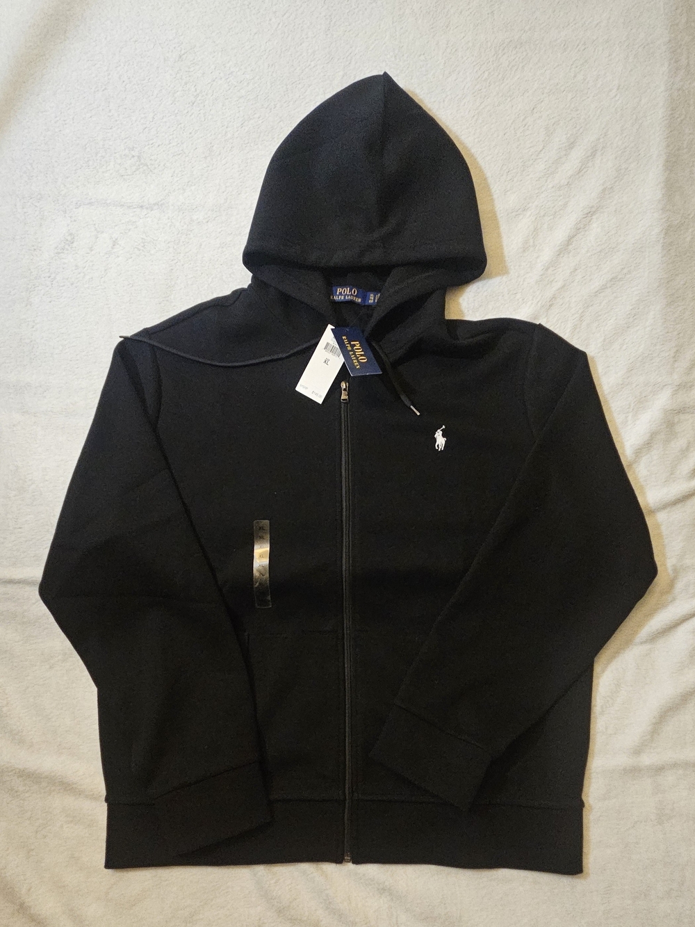 Ralph Lauren Black Full-Zip Hoodie Sweater